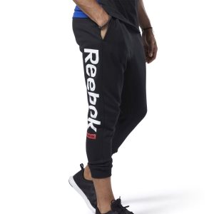 Spodnie Męskie Reebok Training Essentials Logo Jogger Czarne PL 75PUTGA